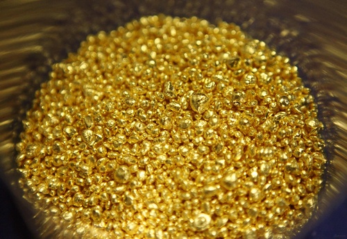 Золотые гранулы - индукционная плавка